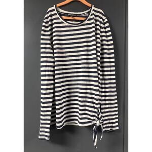 J. Crew Mercantile Black and White Stripe Long sleeve- Small